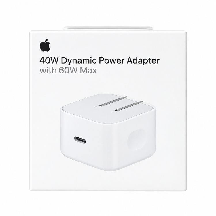 آداپتور شارژ اپل 40 وات مدل Dynamic Power Adapter دو پین اصل