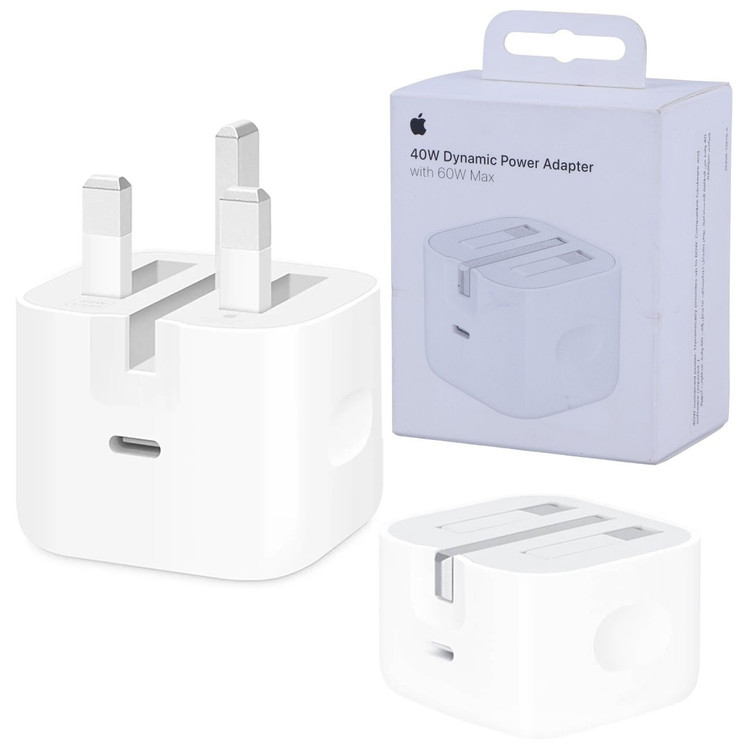 آداپتور شارژ اپل 40 وات مدل Dynamic Power Adapter سه پین اصل