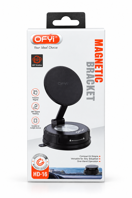 پایه نگهدارنده مغناطیسی موبایل OFYI مدل HD-16 با قابلیت چرخش ۳۶۰ درجه