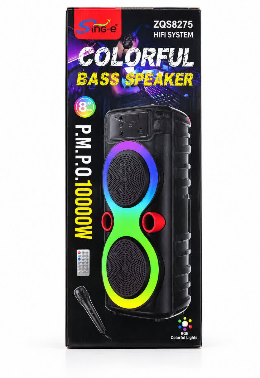 اسپیکر قابل حمل Sing-e مدل ZQS8275 با نورپردازی RGB