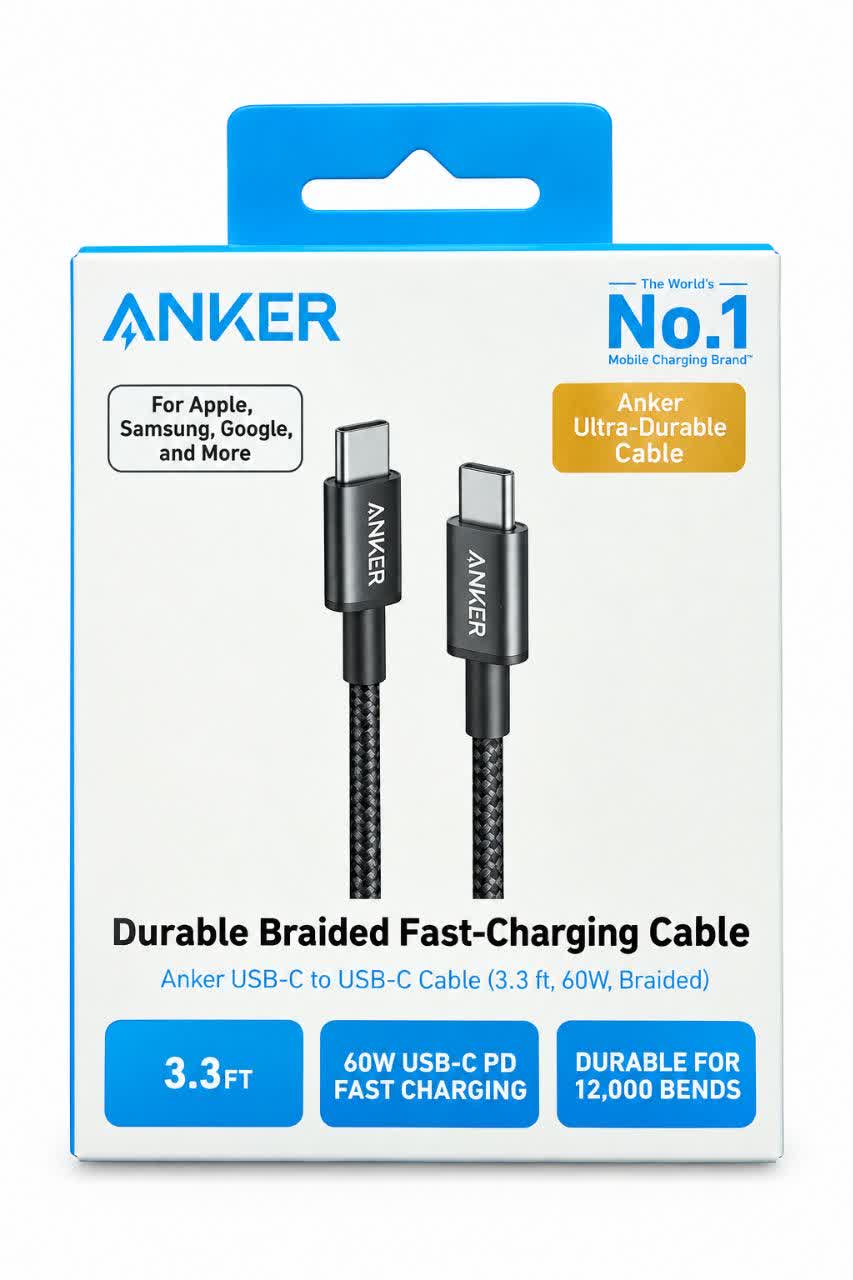 کابل شارژ سریع انکر مدل A8752 ( USB-C به USB-C )