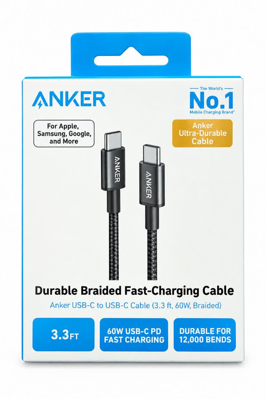 کابل شارژ سریع انکر مدل A8752 ( USB-C به USB-C )