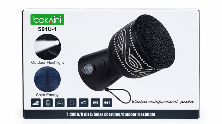 اسپیکر بلوتوثی خورشیدی بوکاینی مدل S91U-1