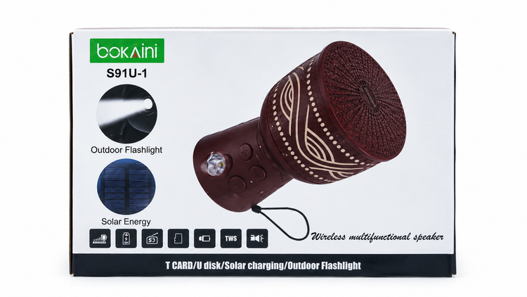 اسپیکر بلوتوثی خورشیدی بوکاینی مدل S91U-1