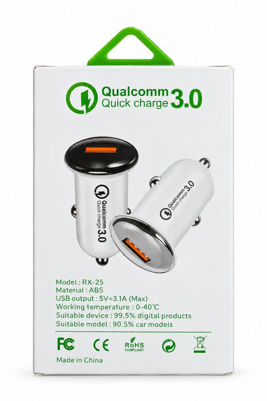 شارژر فندکی خودرو RX-25 با فناوری Quick Charge 3.0