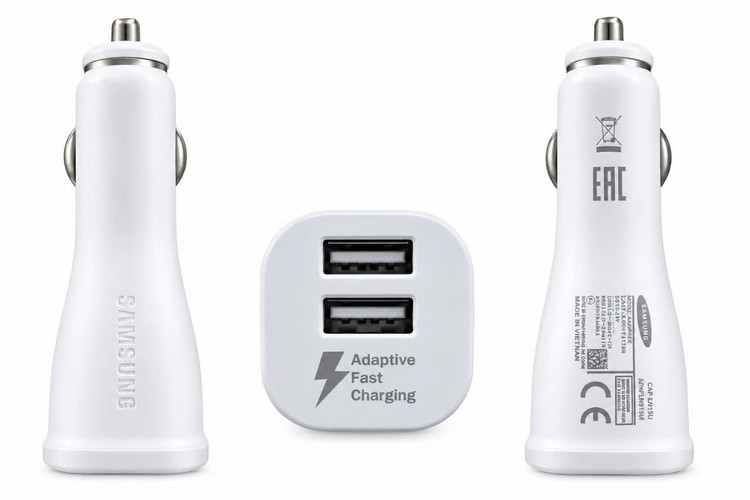 شارژر فندکی سامسونگ دو پورت USB مدل Adaptive Fast Charging